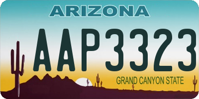 AZ license plate AAP3323