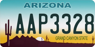 AZ license plate AAP3328