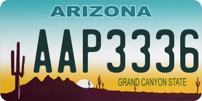 AZ license plate AAP3336