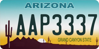 AZ license plate AAP3337