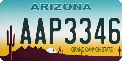 AZ license plate AAP3346