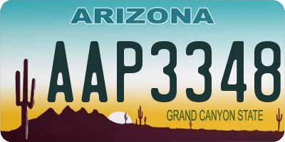 AZ license plate AAP3348