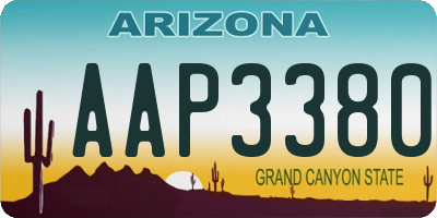 AZ license plate AAP3380