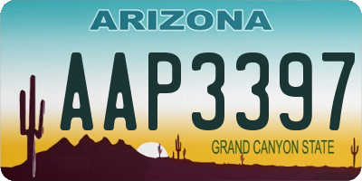 AZ license plate AAP3397