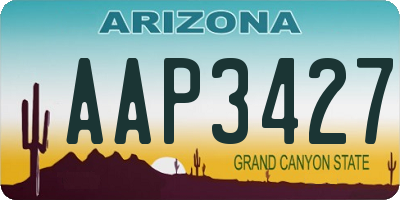 AZ license plate AAP3427