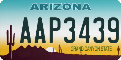 AZ license plate AAP3439