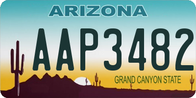 AZ license plate AAP3482