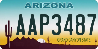 AZ license plate AAP3487