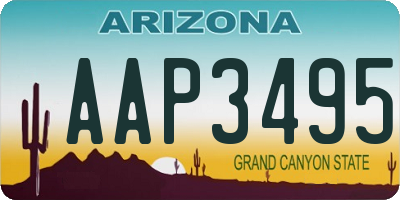 AZ license plate AAP3495