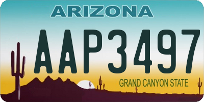 AZ license plate AAP3497