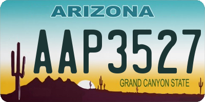 AZ license plate AAP3527