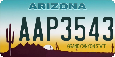 AZ license plate AAP3543
