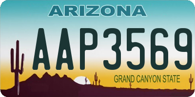 AZ license plate AAP3569