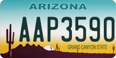 AZ license plate AAP3590