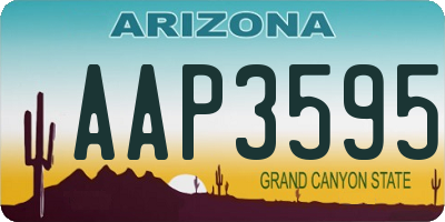 AZ license plate AAP3595