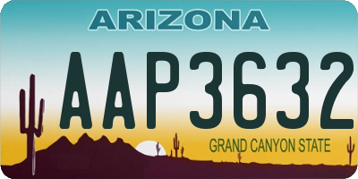 AZ license plate AAP3632