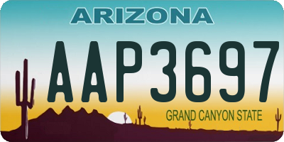 AZ license plate AAP3697