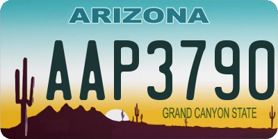 AZ license plate AAP3790