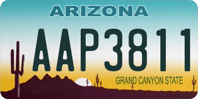 AZ license plate AAP3811