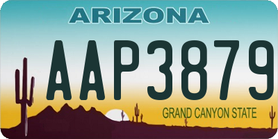 AZ license plate AAP3879