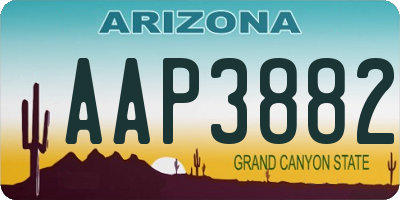 AZ license plate AAP3882