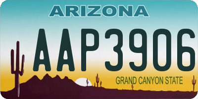 AZ license plate AAP3906