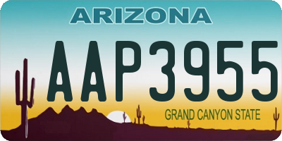 AZ license plate AAP3955