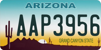 AZ license plate AAP3956