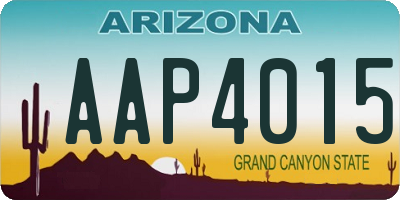 AZ license plate AAP4015