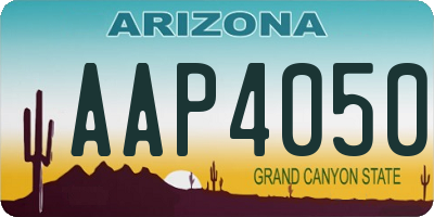 AZ license plate AAP4050
