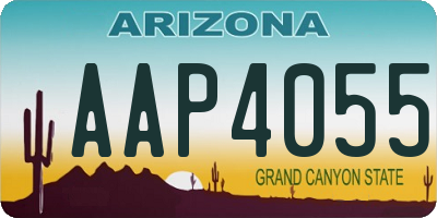 AZ license plate AAP4055