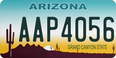 AZ license plate AAP4056