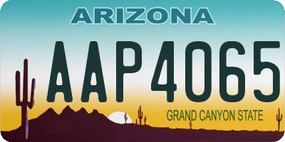 AZ license plate AAP4065