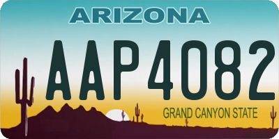 AZ license plate AAP4082