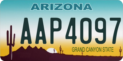 AZ license plate AAP4097