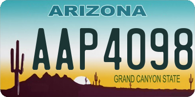 AZ license plate AAP4098