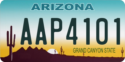 AZ license plate AAP4101