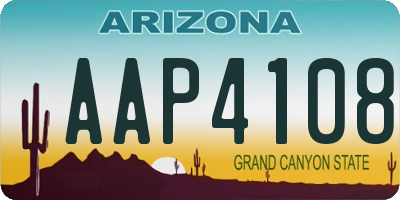 AZ license plate AAP4108