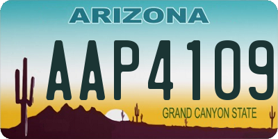 AZ license plate AAP4109