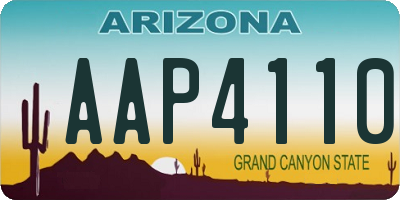 AZ license plate AAP4110