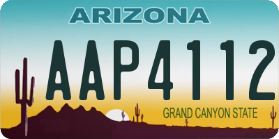 AZ license plate AAP4112