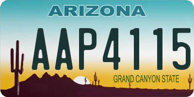 AZ license plate AAP4115