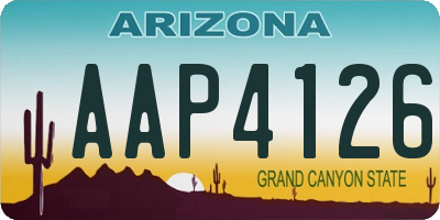 AZ license plate AAP4126