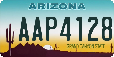 AZ license plate AAP4128