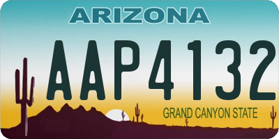 AZ license plate AAP4132