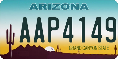 AZ license plate AAP4149