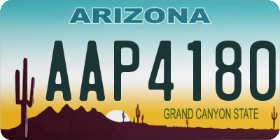 AZ license plate AAP4180