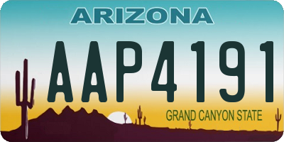 AZ license plate AAP4191