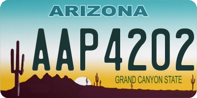 AZ license plate AAP4202