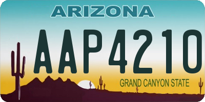 AZ license plate AAP4210